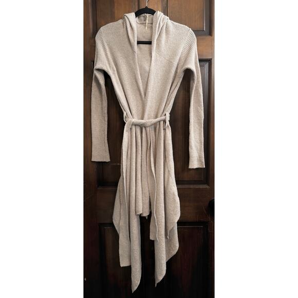 Free People | Sloane Hooded Wrap Cardigan So Soft Oatmeal Beige- Size Small - Picture 1 of 6